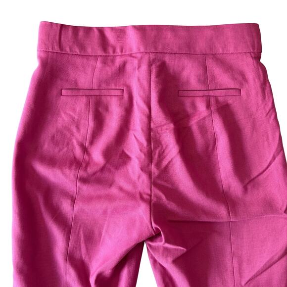 NEW J.CREW Willa Cropped Flare Italian Wool Trouser Pants in Dahlia Pink SZ 4 - Picture 5 of 12